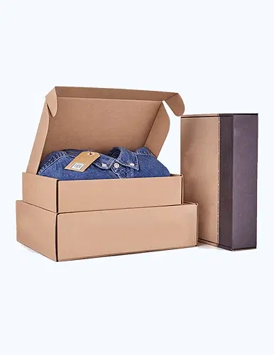 Mailer boxes for clothing and fashion items