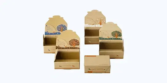 Group of subscription boxes with tree illustrations and Suntory Wellness branding