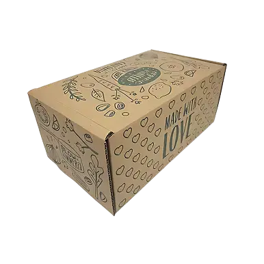 Eco-friendly shipping box with decorative design