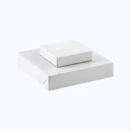 White cardstock boxes
