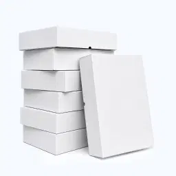 White cardstock boxes
